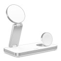 Tech-Protect QI15W-A47 3v1 MagSafe bezdrátová nabíječka bílá