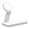 Tech-Protect QI15W-A47 3v1 MagSafe bezdrátová nabíječka bílá
