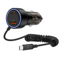 Tech-Protect CC05 nabíječka do auta 2-PORT PD 60W + kabel - black