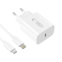 Nabíječka Tech-Protect NC20W PD 20W USB-C - bílá