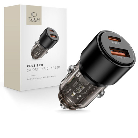 Nabíječka do auta Tech-Protect CC03 PD 95W QC3.0 - black