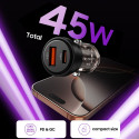 Nabíječka do auta Tech-Protect CC03 45W PD/QC3.0 černá