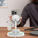 Tech-Protect QI15W-A46 3v1 MagSafe nabíječka bílá