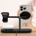 Nabíječka Tech-Protect QI15W-A45 3v1 MagSafe - black