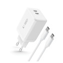 Nabíječka Tech-Protect NC45W-GAN 45W GaN 2×USB-C - white
