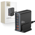 Nabíječka Tech-Protect DC80W-GAN 80W 6port - black