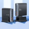 Nabíječka Tech-Protect DC80W-GAN 80W 6port - black