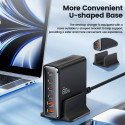 Nabíječka Tech-Protect DC80W-GAN 80W 6port - black