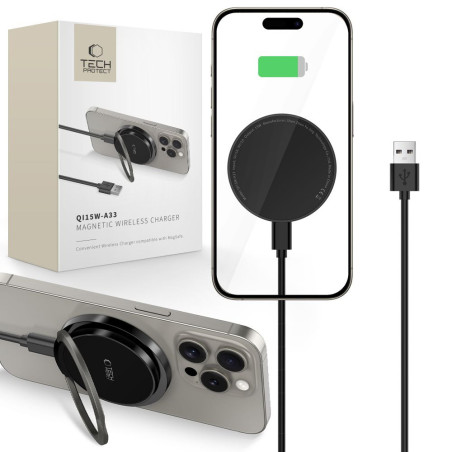 TECH-PROTECT QI15W-A33 – Magsafe nabíječka černá