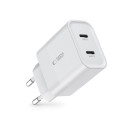 Tech-Protect C20W PD 20W 2×USB-C nabíječka bílá