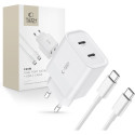 Nabíječka Tech-Protect C20W PD 20W + USB-C kabel bílá