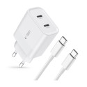 Nabíječka Tech-Protect C20W PD 20W + USB-C kabel bílá