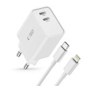Nabíječka Tech-Protect C35W PD 35W + Lightning kabel - bílá