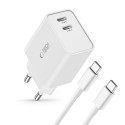 Nabíječka Tech-Protect C35W PD 35W + USB-C kabel bílá