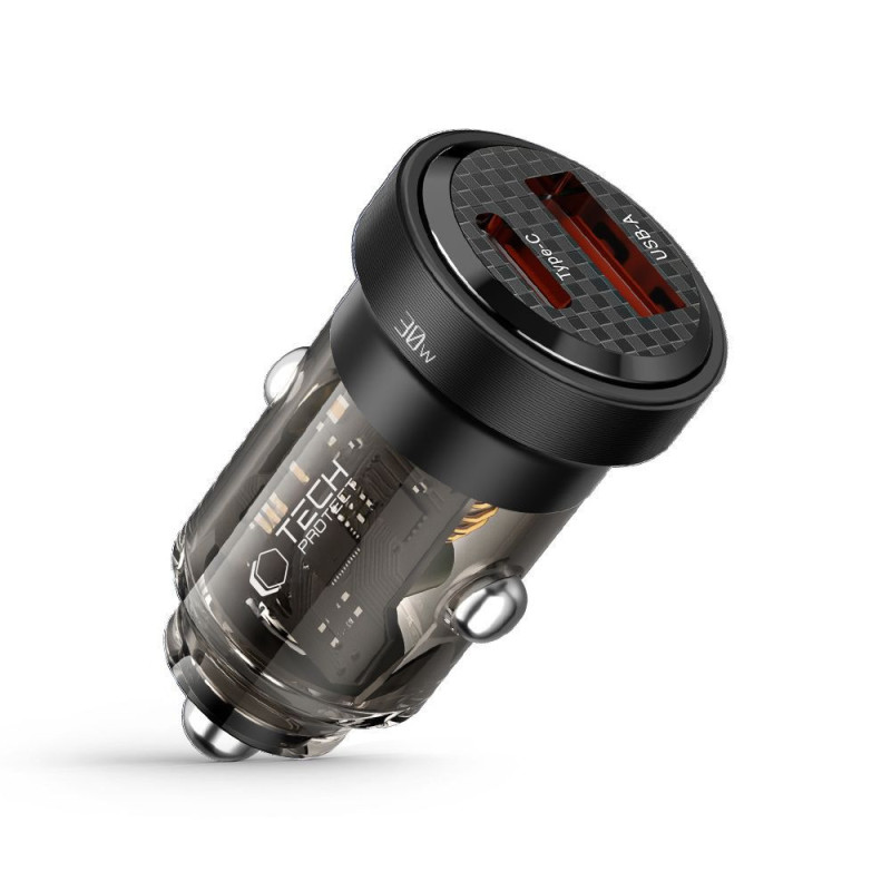 Nabíječka do auta Tech-Protect CC30W pro 2 zařízení - black