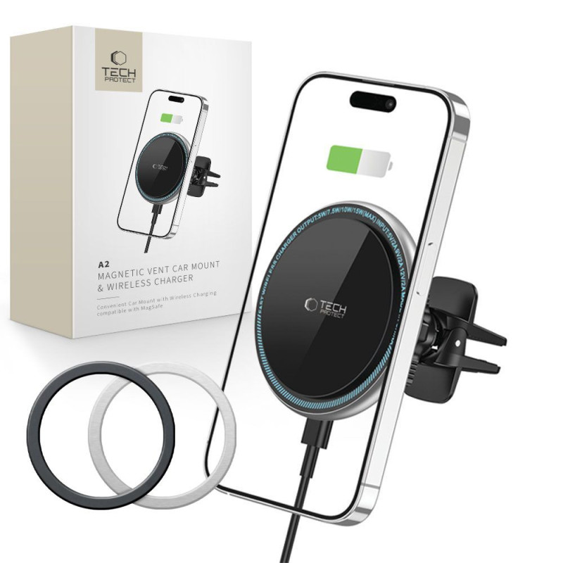 Držák do auta Tech-Protect A2 MAGNETIC MAGSAFE pro iPhone - černá