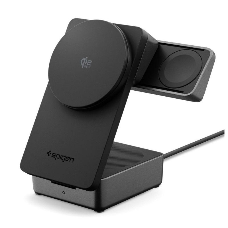 Nabíječka Spigen EF323MQ ESSENTIAL 3IN1 MAGNETIC MAGSAFE WIRELESS CHARGER 25W Qi2.2 pro zařízení MagSafe - černá