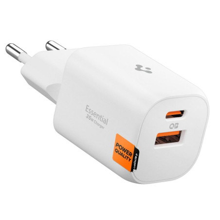 Nabíječka Spigen ESSENTIAL EE352EU 2xport 35W GaN Pro bílá