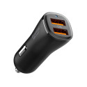Nabíječka do auta Spigen ESSENTIAL EV302 30 W 2×USB-A - černá