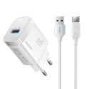 Nabíječka Joyroom JR-TF4 18W USB-A/USB-C 1m bílá