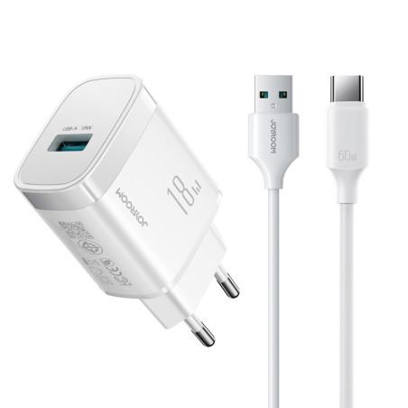 Nabíječka Joyroom JR-TF4 18W USB-A/USB-C 1m bílá