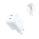 Joyroom JR-TCL05 45W GaN nabíječka 2×USB‑C - bílá