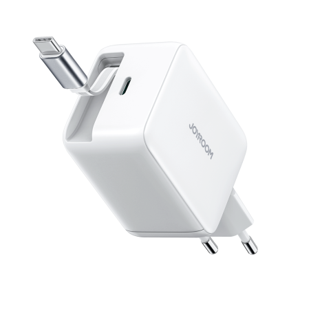 Joyroom JR-TCL06 67W GaN nabíječka s USB-C kabelem bílá