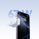 Joyroom JR-TCL06 67W GaN nabíječka s USB-C kabelem bílá