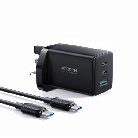 Nabíječka Joyroom JR-TCG01 GaN 65W (2× USB-C + USB-A) černá