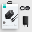 Nabíječka Joyroom JR-TCG01 GaN 65W (2× USB-C + USB-A) černá