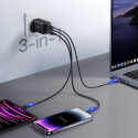 Nabíječka Joyroom JR-TCG01 GaN 65W (2× USB-C + USB-A) černá