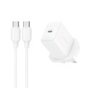 Joyroom JR-TCF20 20W nabíječka PD+QC3.0 USB-C (UK) - bílá