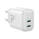 Nabíječka Joyroom JR-TCF12 2×USB-C 20W bílá