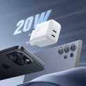 Nabíječka Joyroom JR-TCF12 2×USB-C 20W bílá