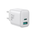 Nabíječka Joyroom JR-TCF21 20W USB-C/USB-A bílá