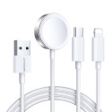 Nabíječka Joyroom S-IW008 3v1 pro Apple iWatch/iPhone/Android - bíl
