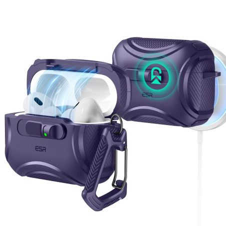 Pouzdro ESR Cyber FlickLock MagSafe pro AirPods Pro 3 purple