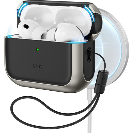 Pouzdro ESR ORBIT HALOLOCK pro AirPods Pro 3 - titanium