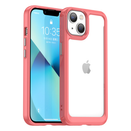 AG PREMIUM Outer Space Case Pevné pouzdro pro iPhone 14 Plus s gelovým rámečkem červené