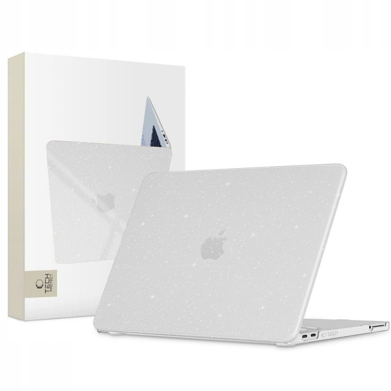Ochranný kryt Tech-Protect SMARTSHELL MACBOOK NEO 13 2026 GLITTER CLEAR pro MacBook - glitter čirý