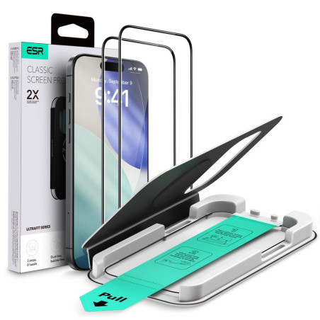 Ochranné sklo ESR UltraFit 2-pack iPhone 17 Pro – black