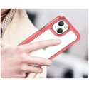 AG PREMIUM Outer Space Case Pevné pouzdro pro iPhone 14 Plus s gelovým rámečkem červené