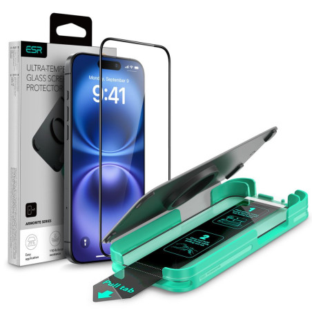 ESR ARMORITE ochranné sklo pro iPhone 16 - black