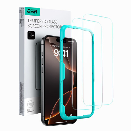ESR TEMPERED GLASS 2-PACK iPhone 16 – čiré
