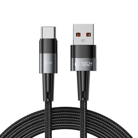 Kabel Tech-Protect ULTRABOOST USB-C 66W/6A 2m šedý