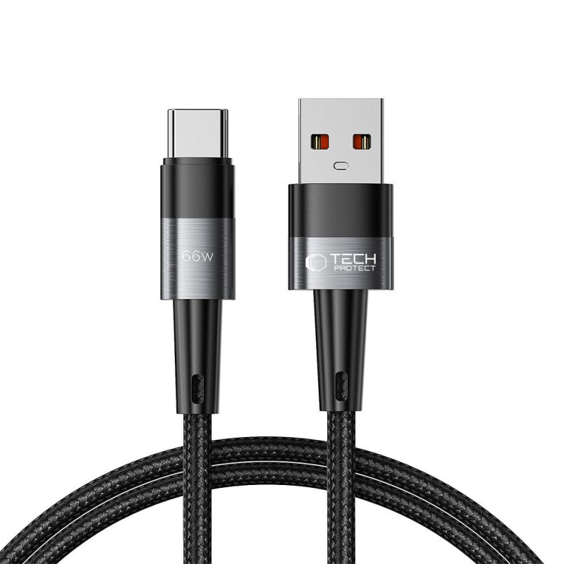 Kabel Tech-Protect ULTRABOOST pro nabíjení USB-A/USB-C - šedá