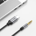 Tech-Protect ULTRABOOST Type-C na AUX 3,5mm jack 100cm - černá