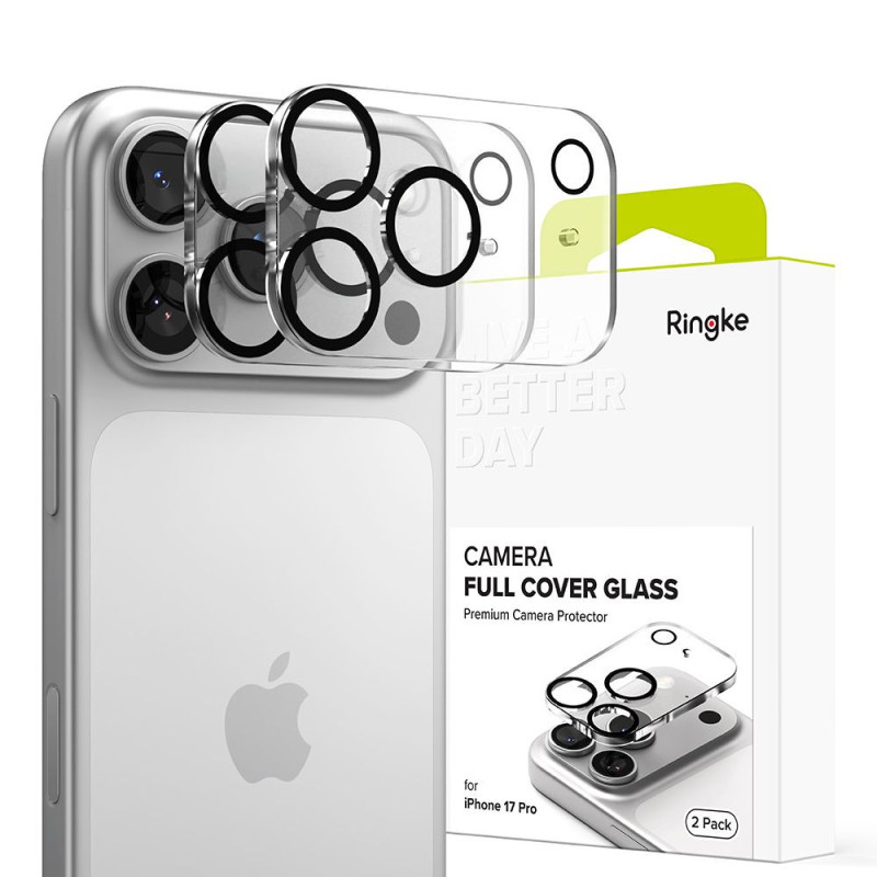 Ochranné sklo Ringke CAMERA FULL COVER 2-PACK pro iPhone 17 Pro - black
