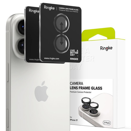 Ringke CAMERA FRAME PROTECTOR 2-PACK pro iPhone 17 (black)