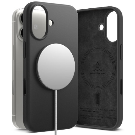 Kryt Ringke SILICONE MAGNETIC MAGSAFE iPhone 17 - black